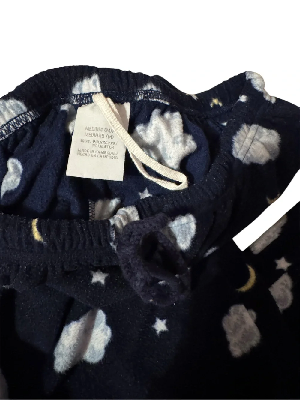 Vintage Kathy Ireland Celestial Pajama Set - Clouds Stars Moons Medium